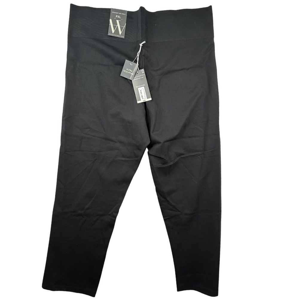 Worthington‎ Womens PXL Black Ultra Sculpting Straight Leg Ankle Pants